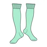 pair of light mint green knee-high socks image